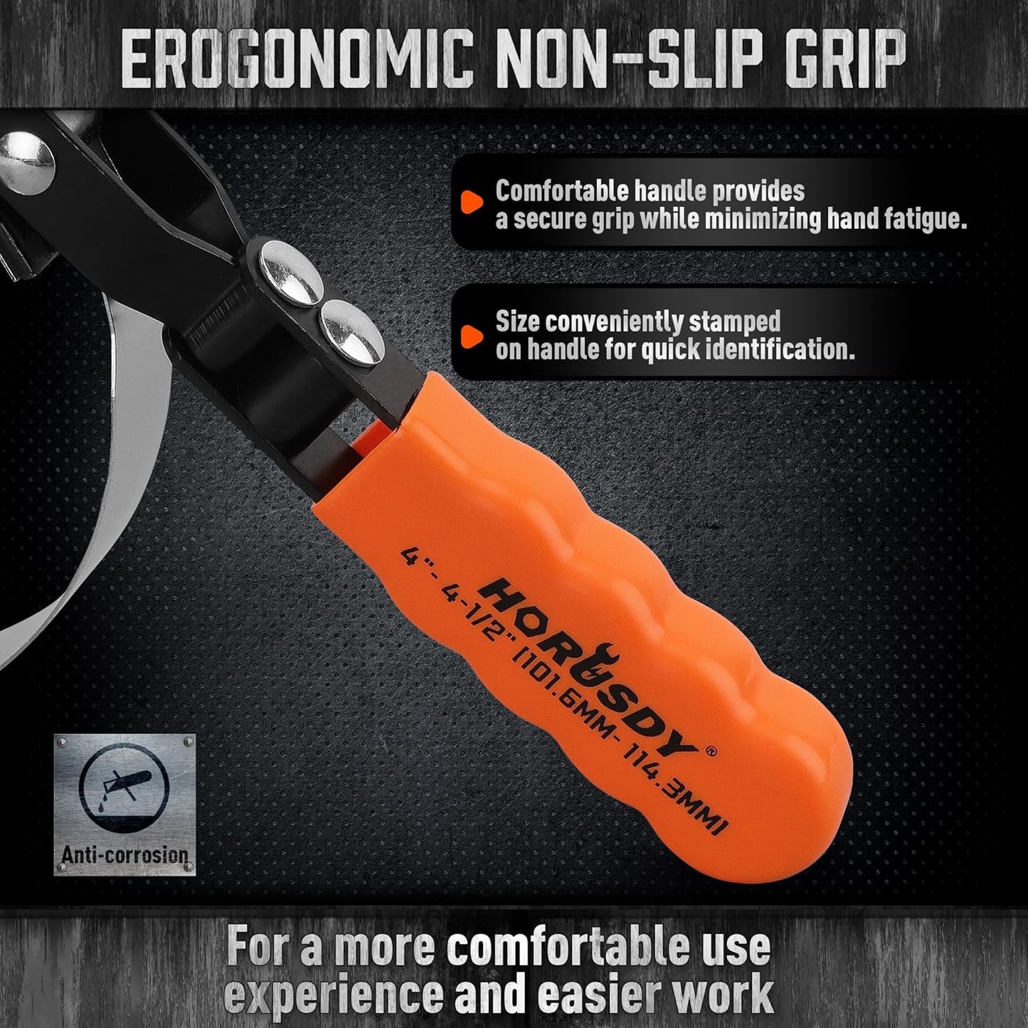 HORUSDY Large Swivel Oil Filter Wrench, 4" to 4-1/2" Ajustable Car Oil Filter Removal Tool, Durable & Easy Operation