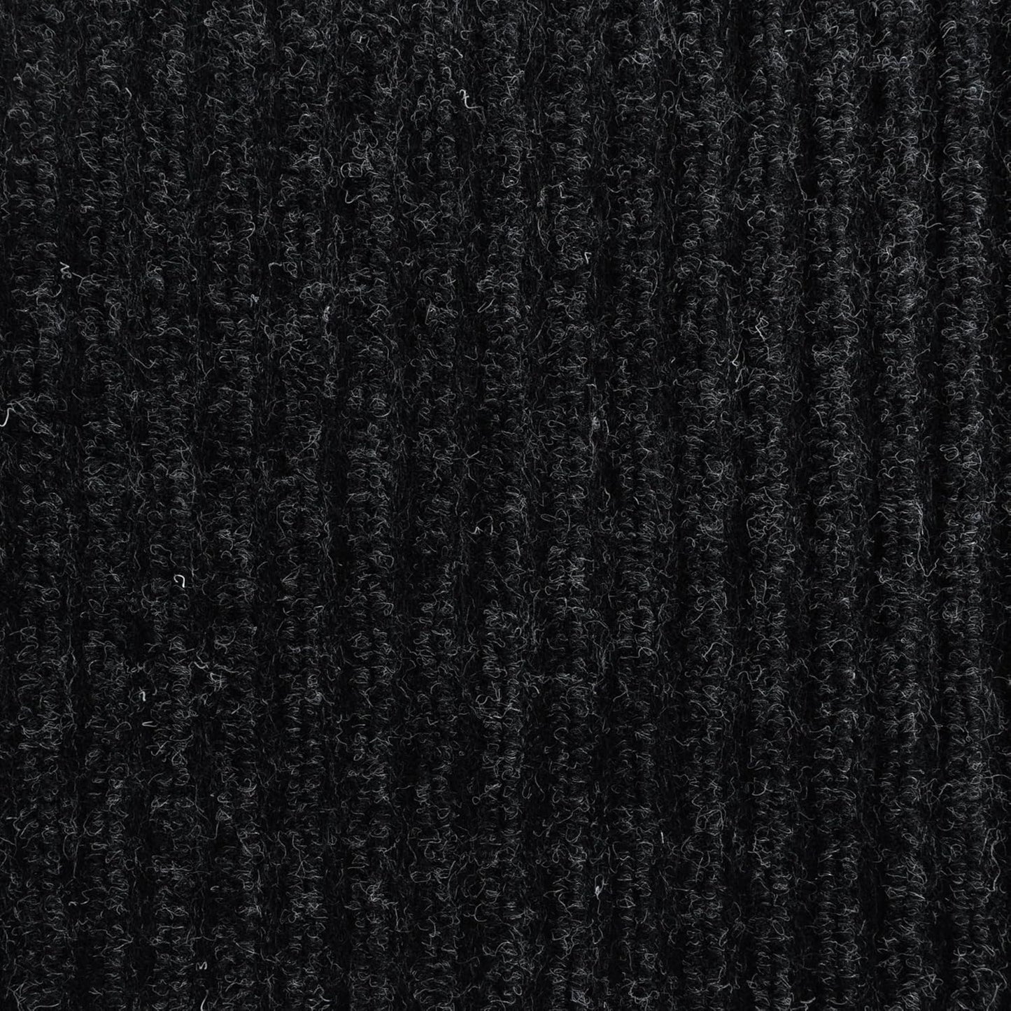 iCustomRug Spartan Weather Warrior Indoor/Outdoor Utility Ribbed Carpet Runner with Non-Slip Thermoplastic Rubber Backing, 4ft X 48ft in Black