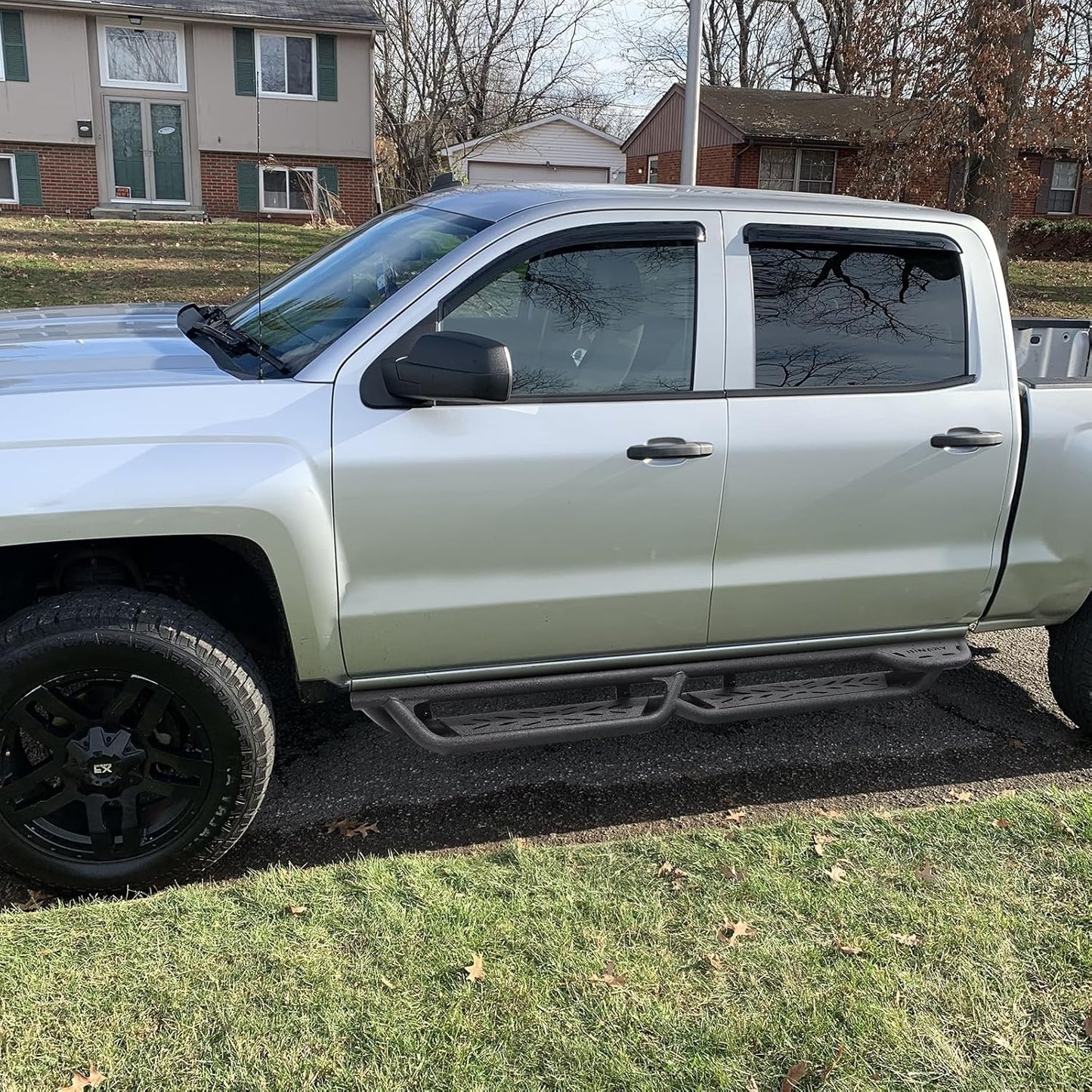 BINARY STAR Running Boards Compatible with Vehicle 2022-2025 Toyota Tundra CrewMax Cab. 6 Inch Tundra Step Bars Carbon Steel Nerf Bars, Bed Access Side Steps Step Rails.