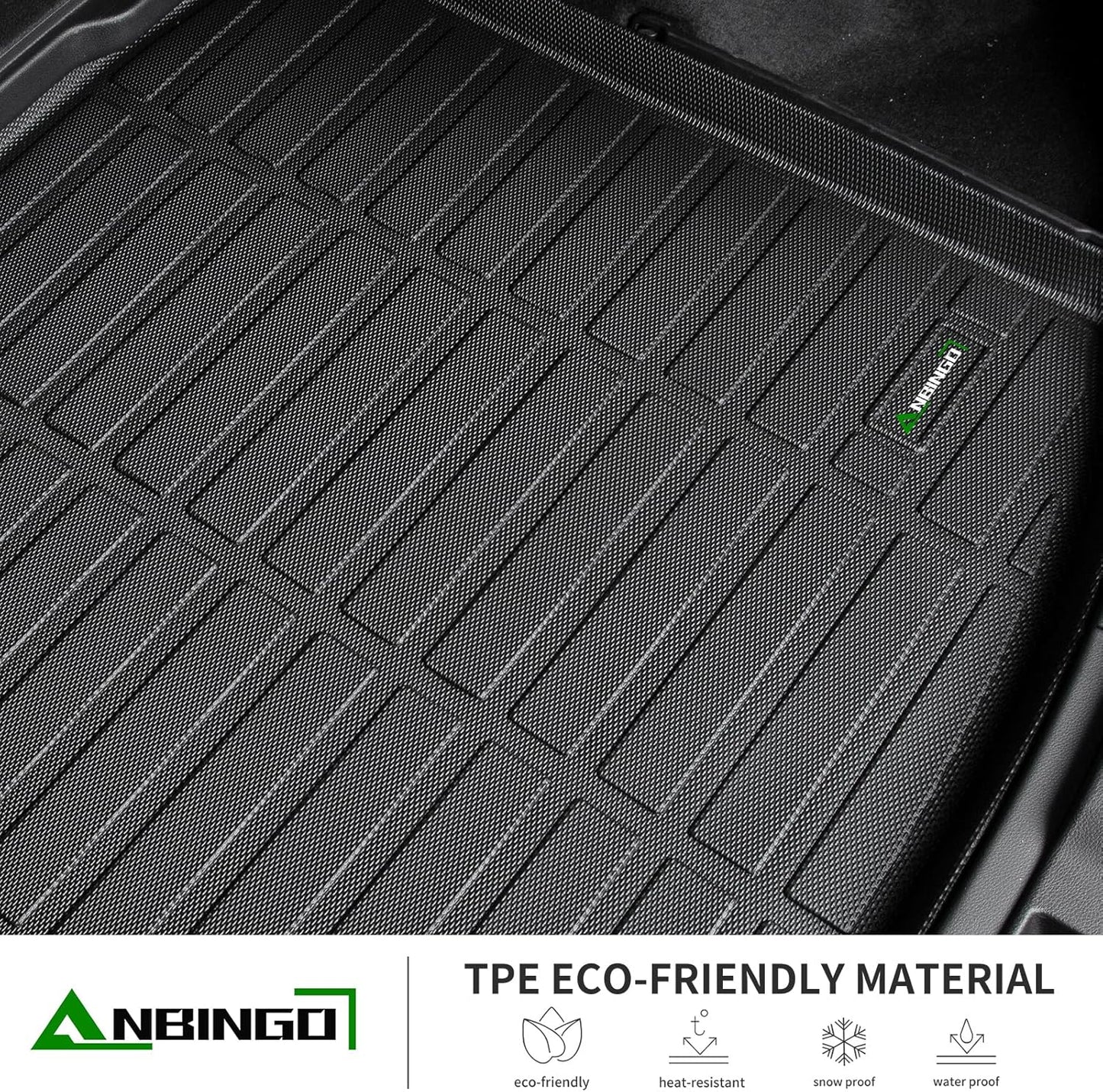 ANBINGO® Cargo Liner Custom for 2023 2024 2025 2026 CR-V (Not Fit for CRV Hybrid) Car Floor Mat (Trunk Mat) Black CRV Accessories, Cargo Tray in Lowest Position