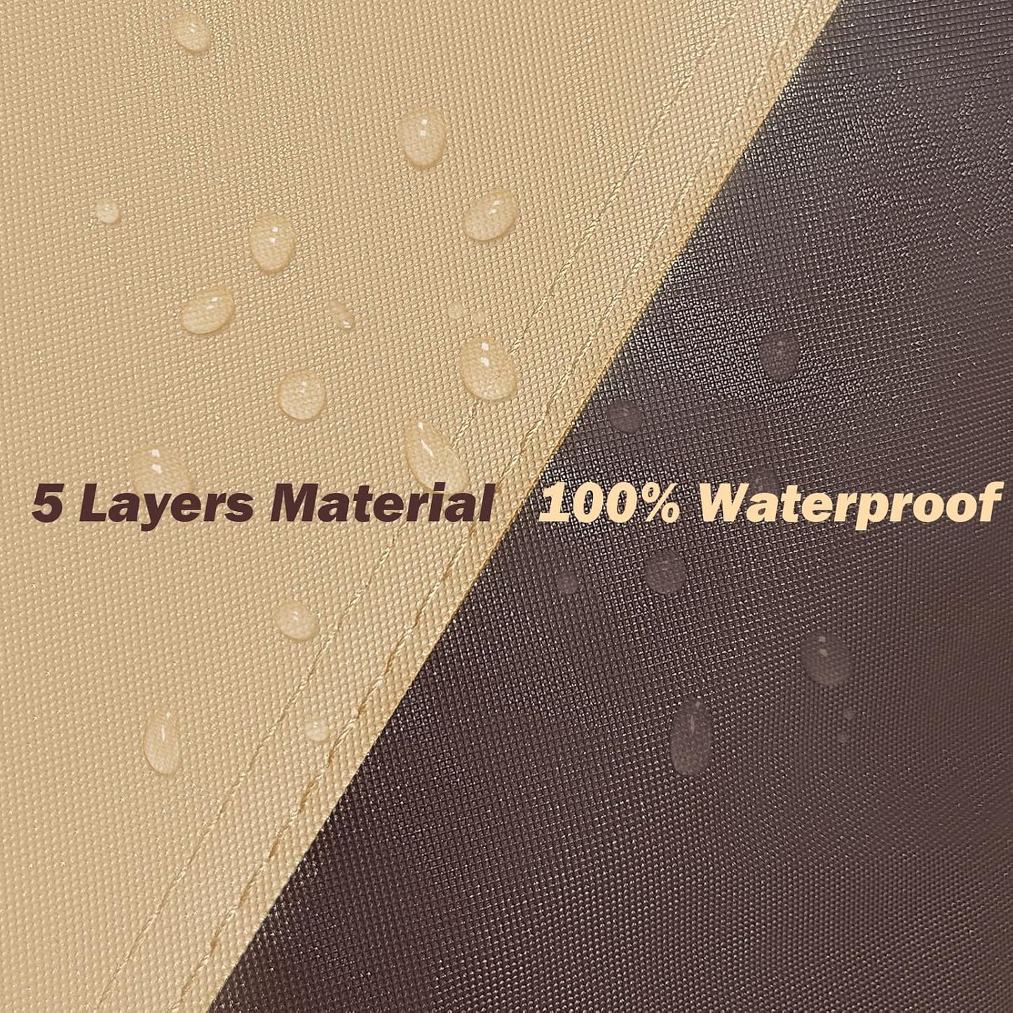 Car Cover Waterproof All Weather Compatible with Toyota Camry Sedan Solara (1996-2024), Outdoor Anti-UV Sun Rain Protection Full Exterior Cover (Camel with Brown)