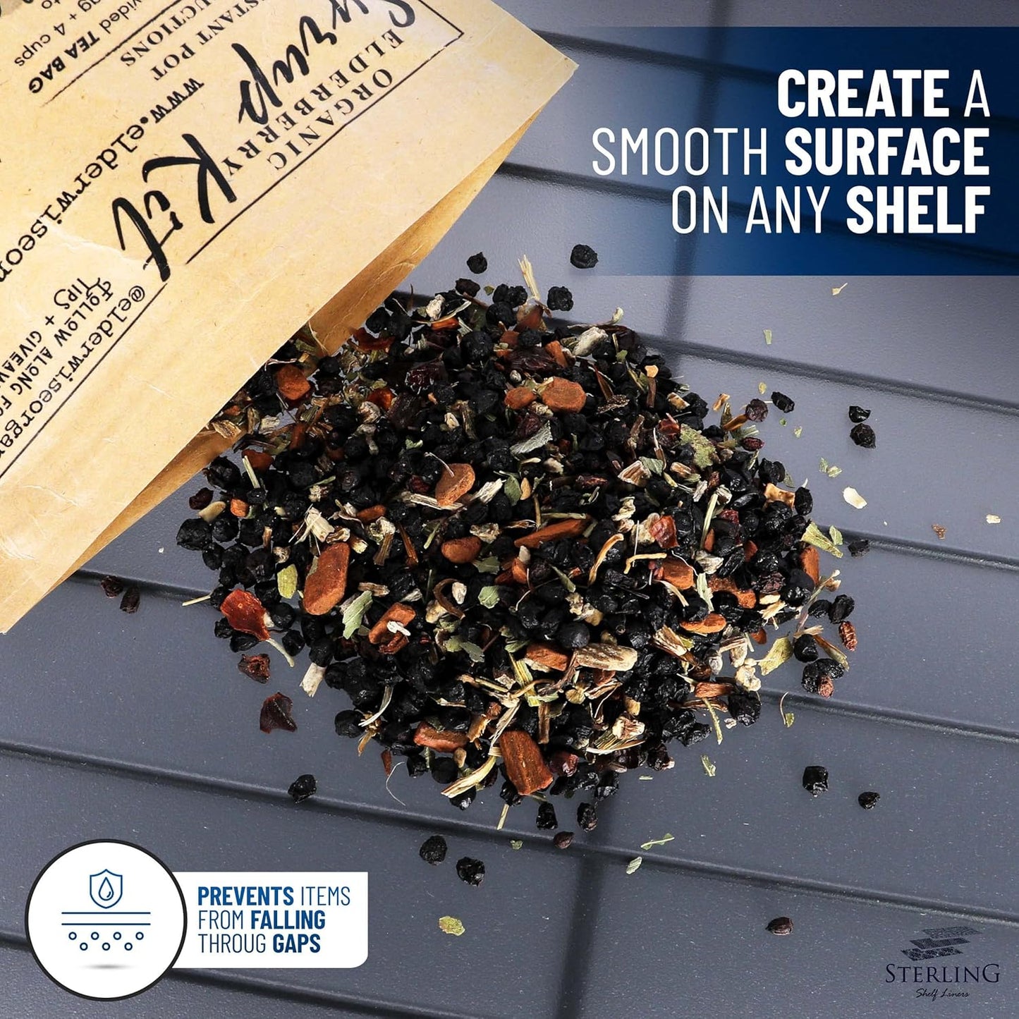 Shelf Liners for Wire Shelf System: Set of 3 in Graphite: 13.4 x 23.2 inch: Plastic Wire Shelving Shelf Mats