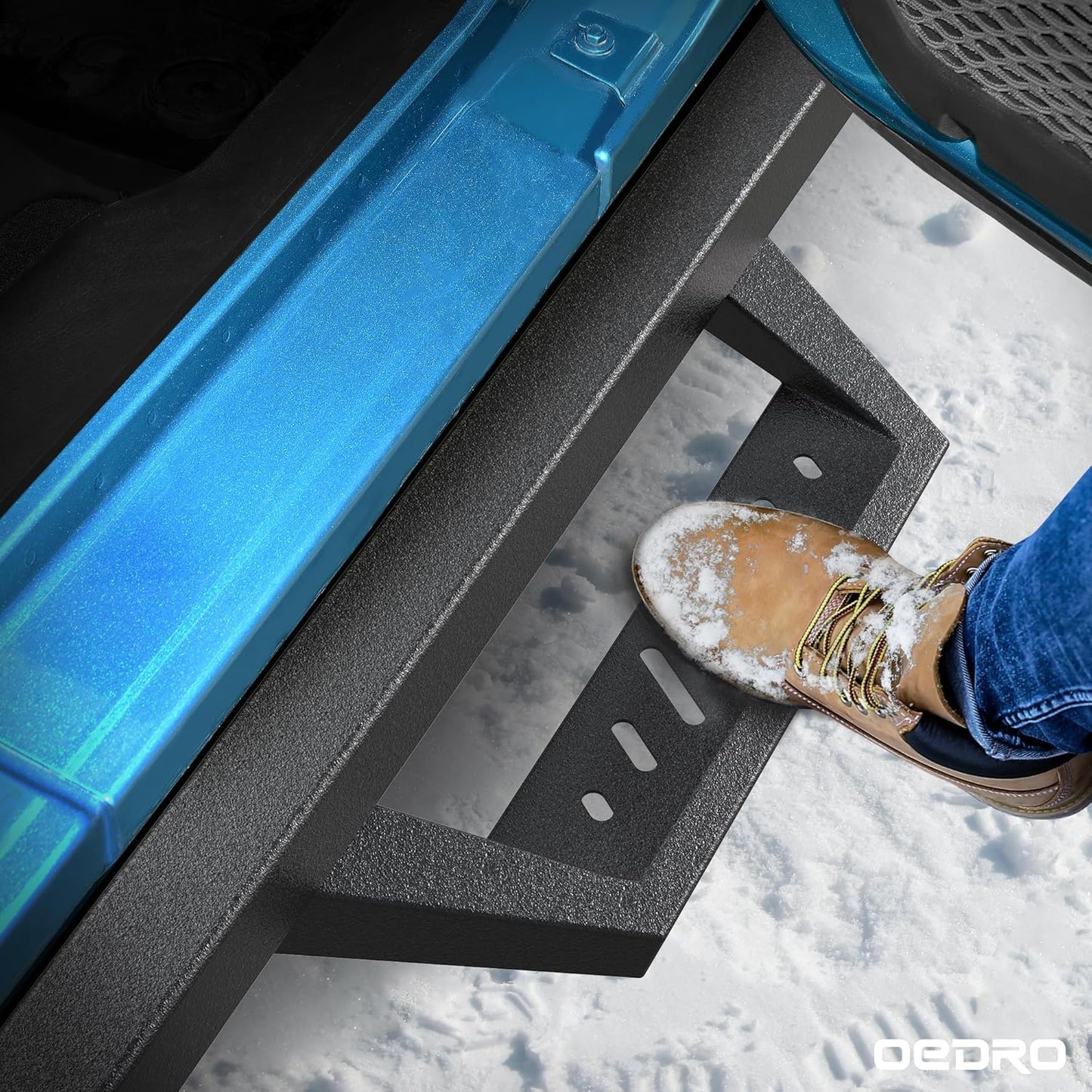 OEDRO Running Boards Compatible with 2019-2025 Chevy Silverado/GMC Sierra 1500, 2020-2025 2500HD 3500HD Crew Cab(Excl. 2019 1500 LD/Limited), Bolt-on Side Steps Steel Nerf Bars