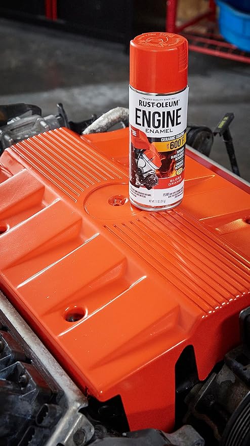 Rust-Oleum 363570 Engine Enamel Spray Paint, 11 oz, Gloss Orange