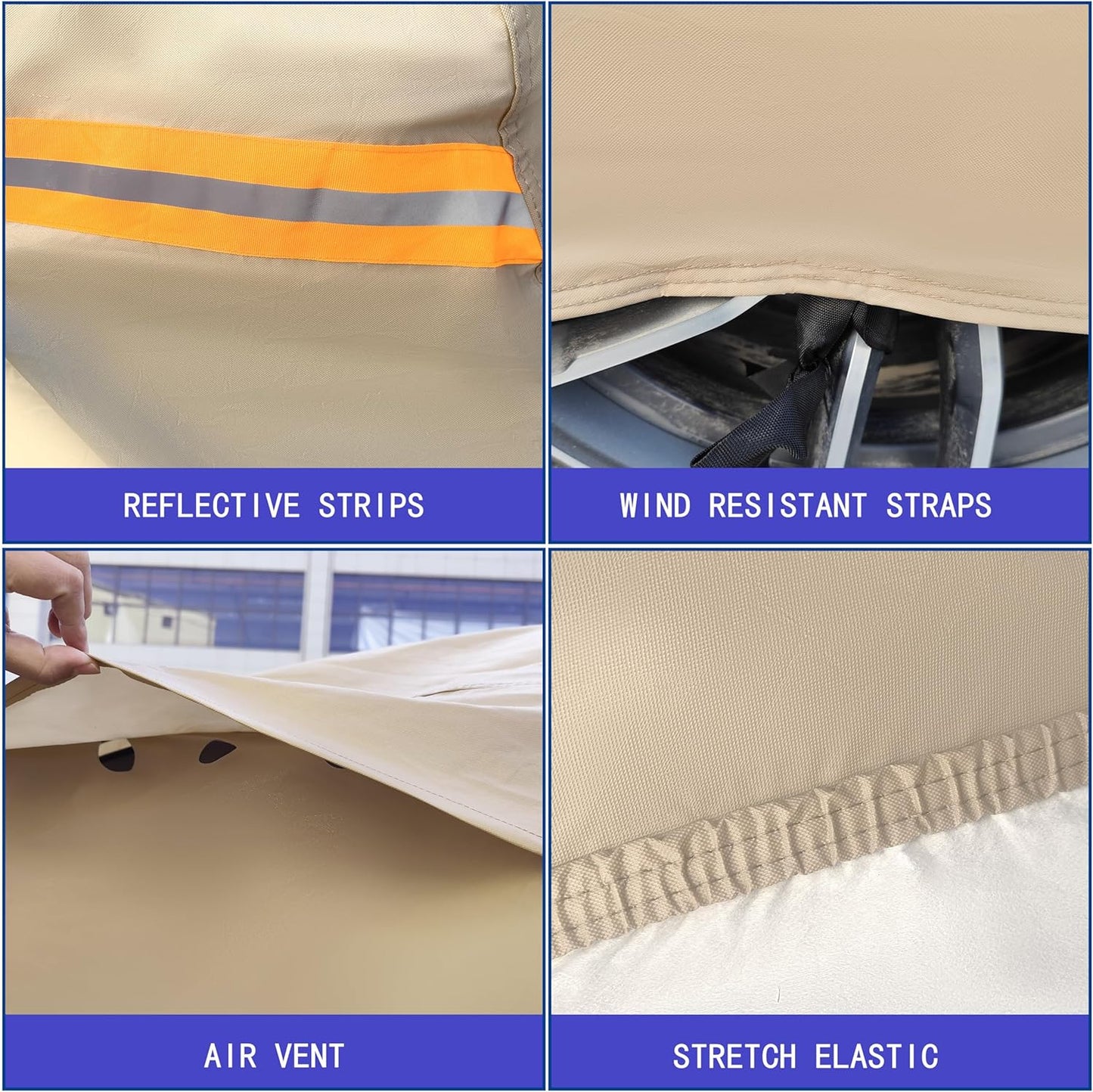 Heavy Duty Outdoor Car Cover Custom Fit for Chevrolet Corvette, Windproof All Weather Waterproof Sun Rain UV Dust Snow Protection Outdoor Car Covers