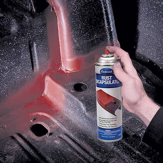 Eastwood Satin Red Rust Encapsulator 15 oz Aerosol Prevents Rust Corrosion Epoxy Fortified Low VOC Formula