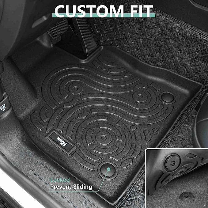 KARPAL Floor Mats Cargo Liner Fit for 2020-2025 Ford Explorer 6-Seat w/Captain Chairs, TPE All Weather Floor Liners Cargo & Backrest Mat for Explorer ST-Line/ST/Platinum (NOT for 7-Seat)