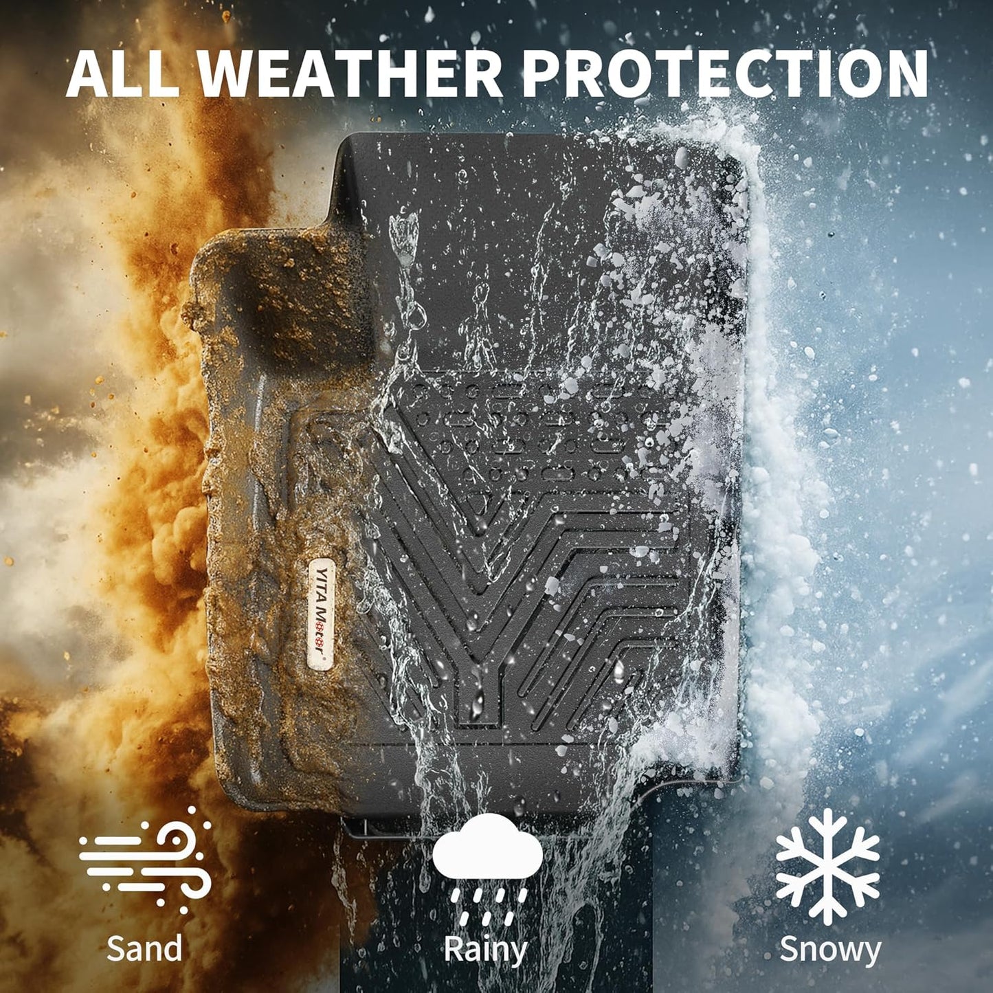 YITAMOTOR Floor Mats & Cargo Liner Set Fit for Toyota 4Runner 2024, Custom Fit TPE All-Weather Floor Liners 2013-2024 Toyota 4Runner 5 Passenger Model w/o Sliding Rear Tray, Black