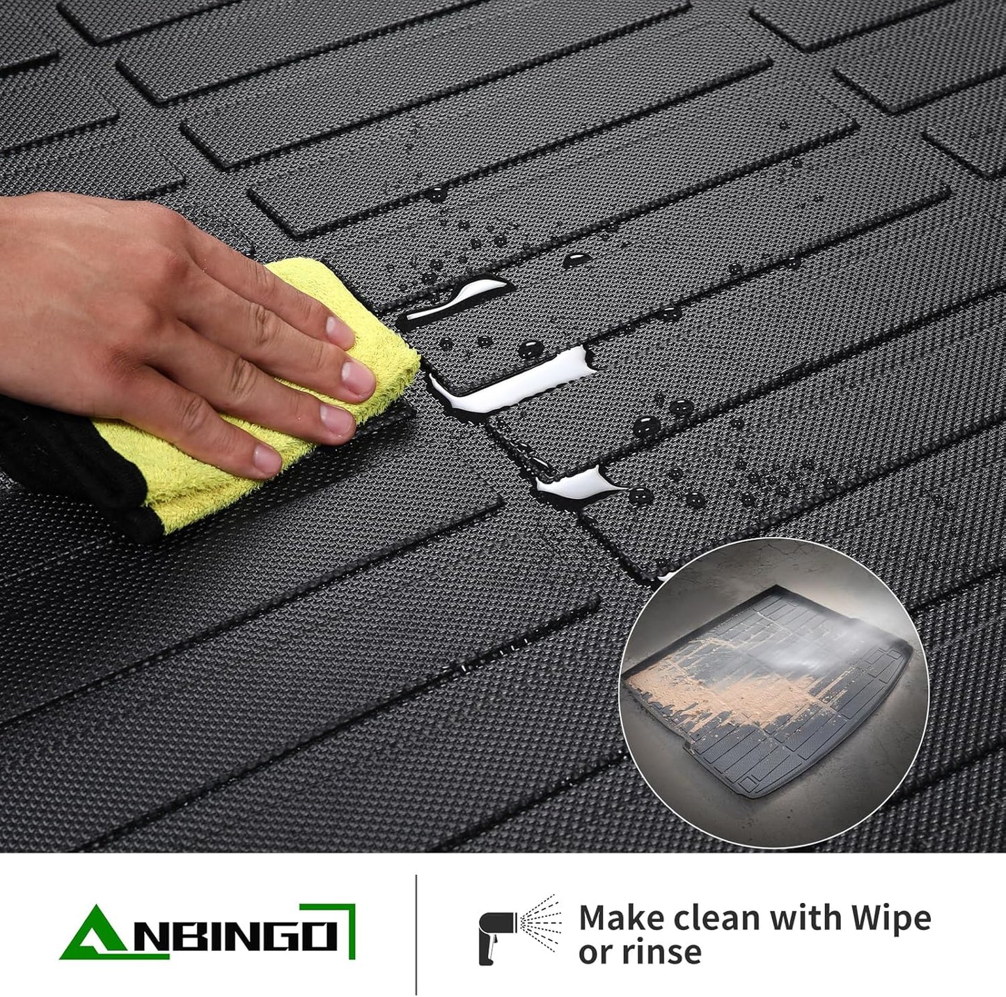 ANBINGO®Floor Mats Fit for Cadillac XT4 2019-2025 & Seatback & Cargo Liners All Weather Rugs for Cadillac XT4 TPE Car Mats for Cadillac XT4 Rubber Trunk Carpet for Cadillac XT4 Automotive Accessories