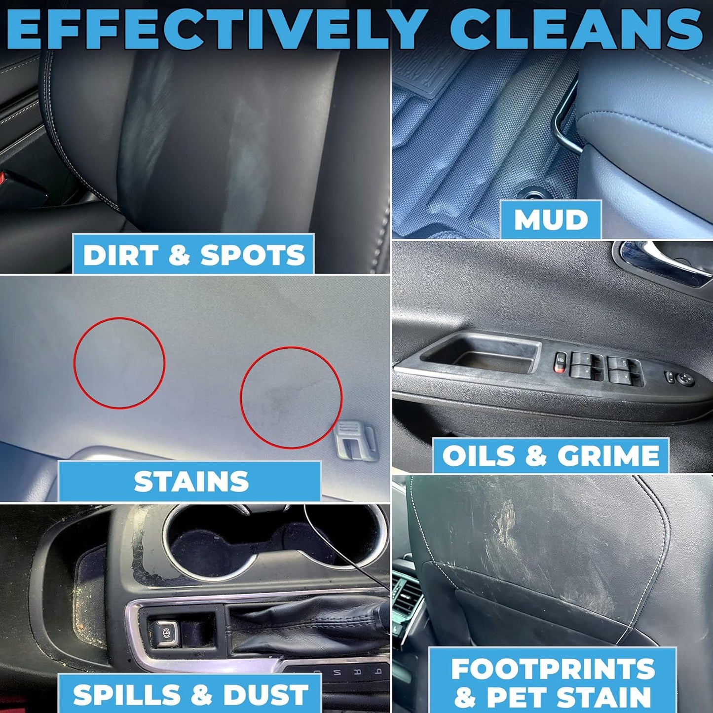 Interior Car Cleaner and Protectant Spray - Interior Detailer and Restoration for Seats, Upholstery, Dashboard, Vinyl, Trim & more - Automotive Detailing Spray for Cars, Motorcycle, RV