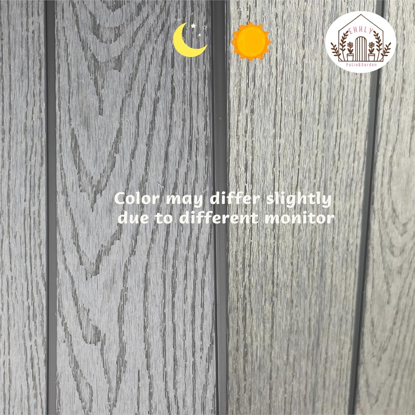 3.4x5.3 FT Resin Outdoor Storage Shed, 125 Cuft Garden Tool Sheds & Outdoor Storage Plastic Shed with Floor, 7FT Tall Backyard Outside Lawn Mower Storage Shed with Side Window, Cemented Grey