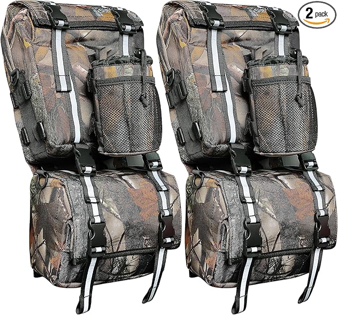 KEMIMOTO ATV Fender Bag, 130% Larger Water-resistant Rear Storage Bags With Drink Holder, Detachable ATV Gear Bag Compatible with Polaris Sportsman Scrambler FourTrax Can Am Grizzly Cfmoto, 2 Packs