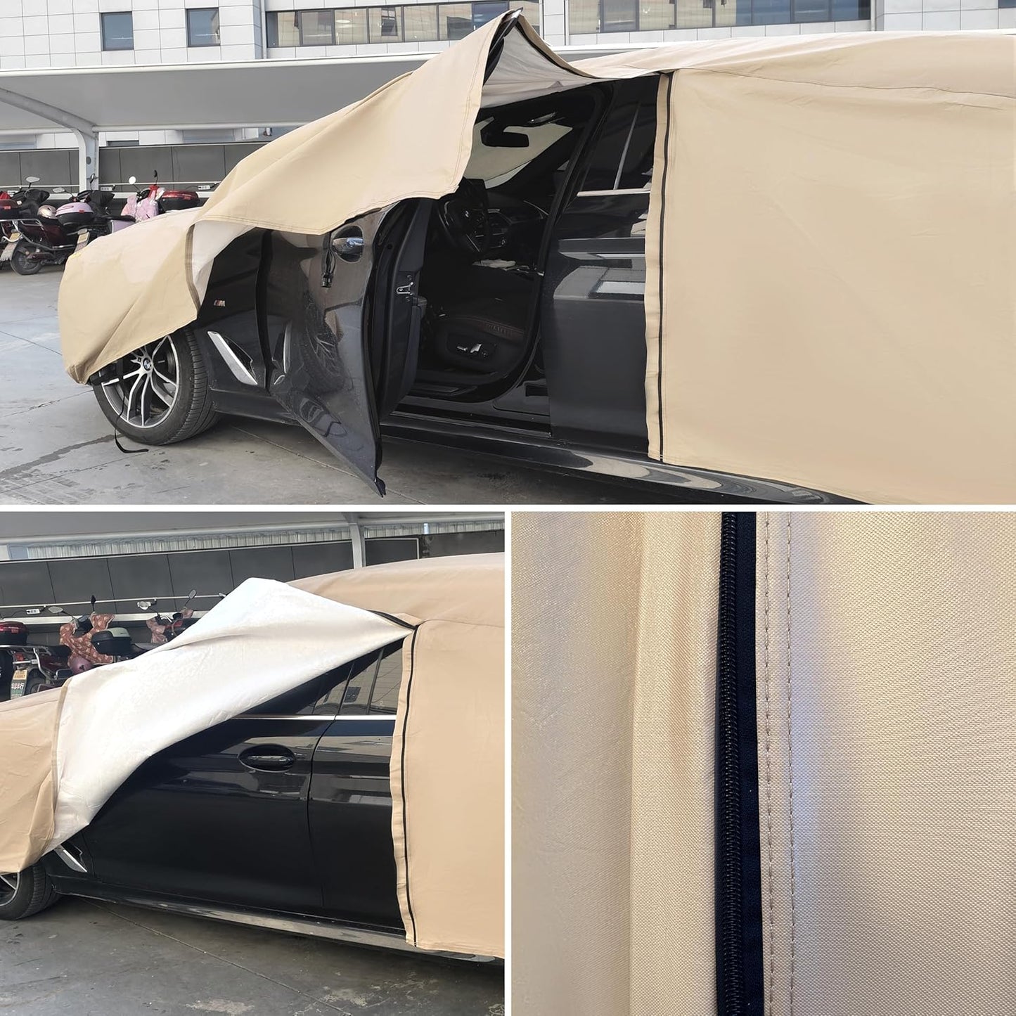 Heavy Duty Outdoor Car Cover Custom Fit for BMW X5,Windproof All Weather Waterproof Sun Rain UV Dust Snow Protection Outdoor Car Covers