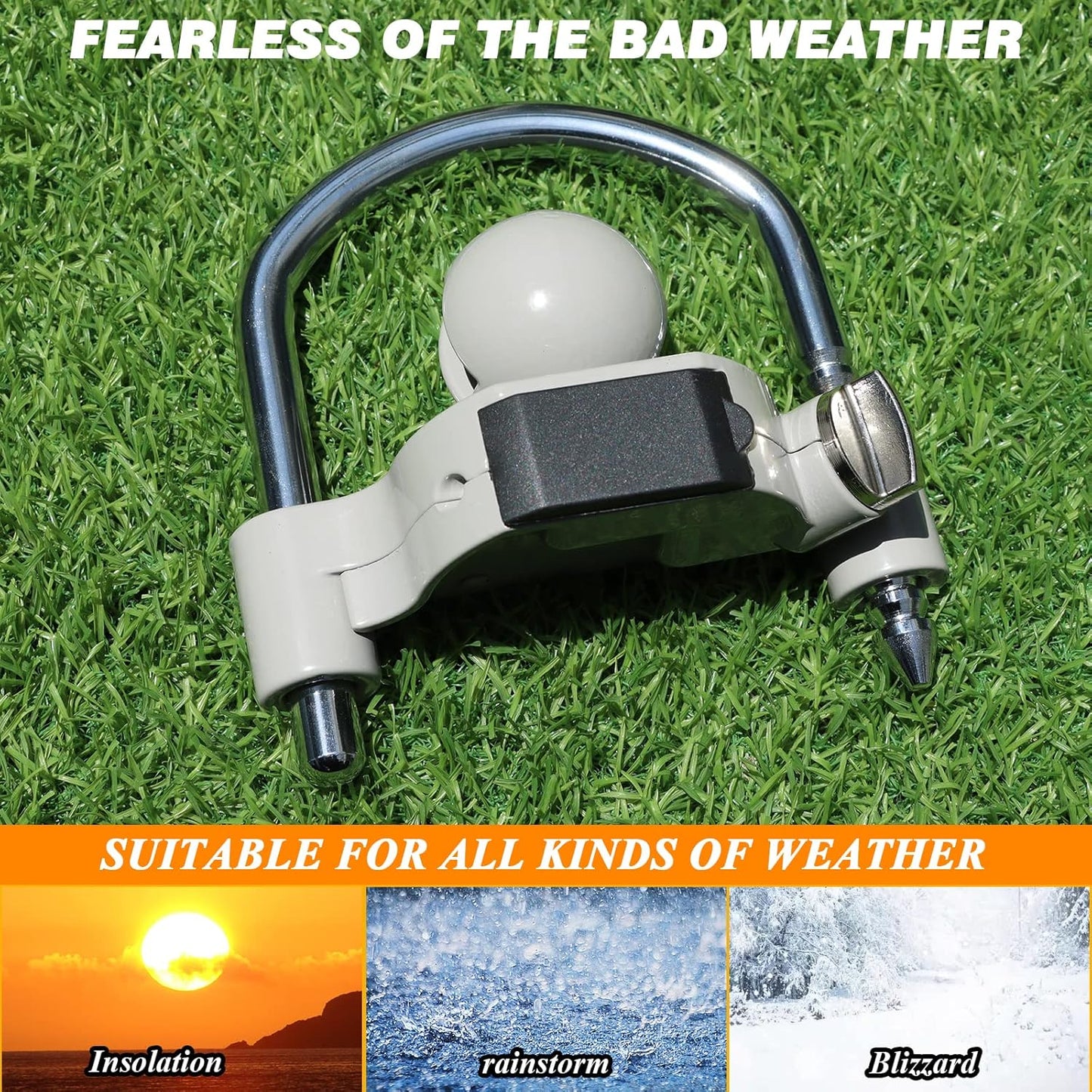 Funmit Trailer Lock Universal Hitch Lock with Combination Lock, fit 1-7/8", 2", 2-5/16" Coupler, Camper Accessories for Travel Trailers Boats Trucks Rvs Grey