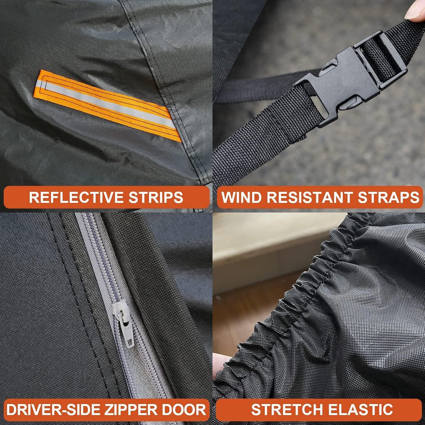 Kayme 7 Layers SUV Car Cover Custom Fit for Toyota 4Runner (2002-2025) Waterproof All Weather for Automobiles,Outdoor Full Cover Rain Sun UV Protection.Black